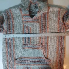 Earth Ragz mexican Hoodie baja joe Med Multicolor Boho Hippie Peasant Outdoors