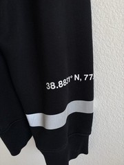 H&M Men’s NASA Reflective Hoodie Black with Rubber Patches, Size L