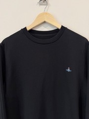 Vivienne Westwood Sweatshirt Orb Logo Black Basic Pullover Men’s Size S