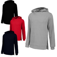 NE PEOPLE Mens Basic Pullover Long Sleeve Hoodie with Side Zipper [NEMT20]