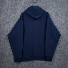 VINTAGE Eagle USA Hoodie Sweatshirt Mens XL Blue Pullover Blank Plain USA