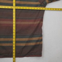 Vintage LL Bean Hoodie Mens Small Multicolor Striped Flannel Wool Blend Pullover