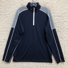 Under Armour Sweater Medium Mens Blue Loose Fit All Season Gear 1/4 Zip Pullover