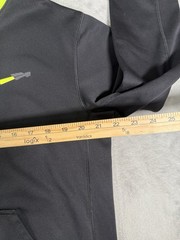 Nike Hoodie Men’s Medium Black Green Sportswear Club Fleece Pullover Big Swoosh