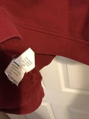 Men’s Deep Red Arrow 1/4 Zip Sweatshirt Size XXL