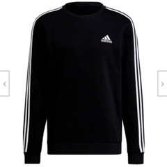 Adidas Primegreen Men’s Crew Neck 3 Stripe Sweatshirt, Size M, Color Black