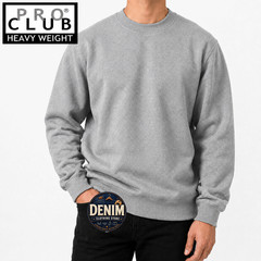 1 NEW PRO CLUB SOLID PLAIN HEAVY WEIGHT FLEECE CREW-NECK SWEATSHIRTS SIZE S-5XL