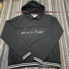 VTG Y2K Triple Five Soul Men’s Black Mesh Panel Hoodie Sweatshirt Hooded Small
