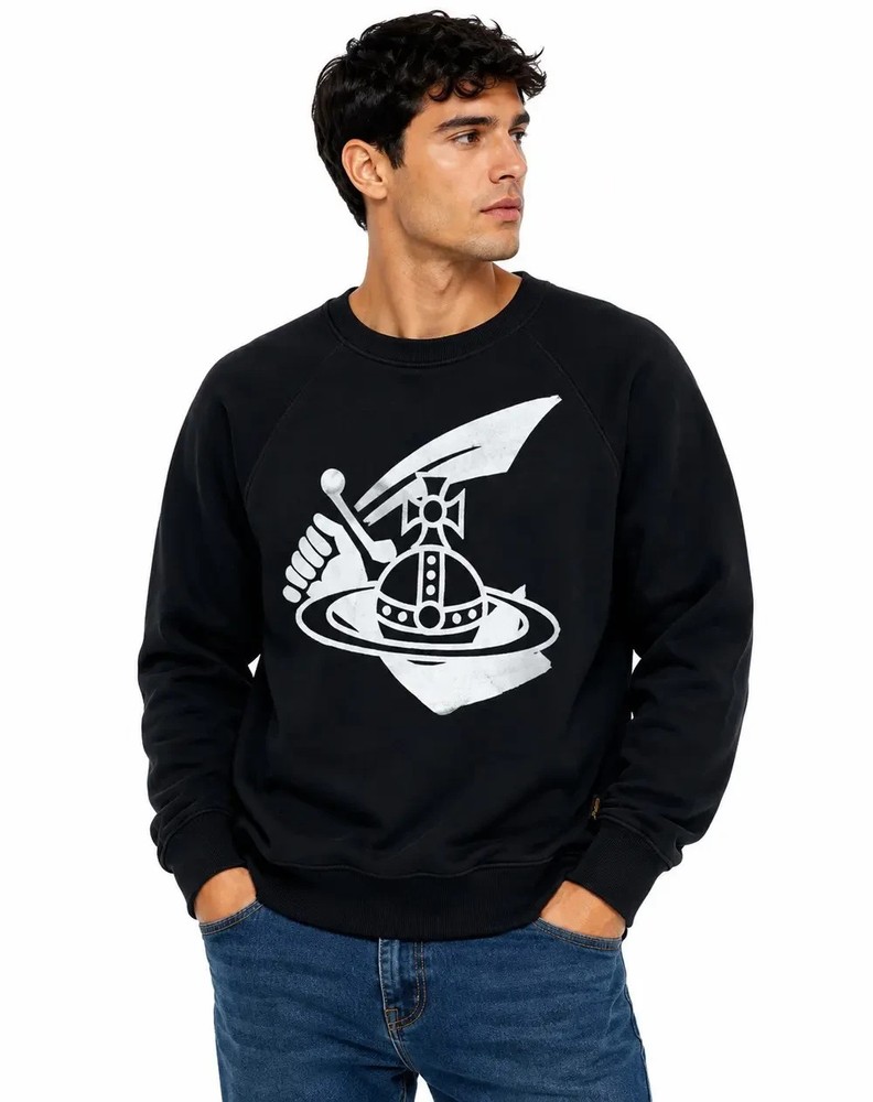 Vivienne Westwood Anglomania Black Big Logo Sweatshirt