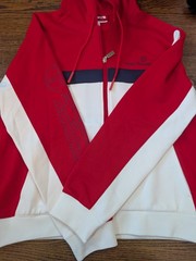 Sergio Tacchini Sora Zip Up Hoodie / Color- Adrenaline Rush / Size MEDIUM