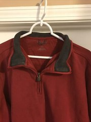 Men’s Deep Red Arrow 1/4 Zip Sweatshirt Size XXL