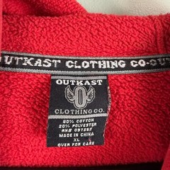 Y2K Outkast Clothing Sweatshirt Hoodie Red White Rap Hip Hop Mens Sz XL Logo
