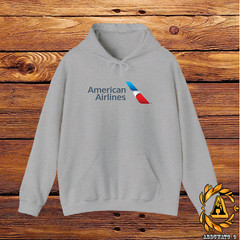American Airlines Logo Hoodie Sweatshirt Black/Navy/White/Sport Grey S-5XL