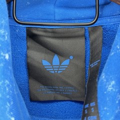 Adidas Hoodie Mens Small Acid Wash 3 Stripe Reverse Weave Sweatshirt Pullover