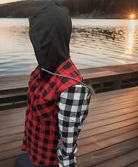 Hoodie Long Sleeve Shirt Flannel Look S-M-L-XL-2XL-3XL Free Shipping 3-5 Days