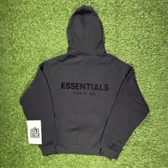 Fear of God Essentials Hoodie SS22 Stretch Limo Black – 100% Authentic Size L