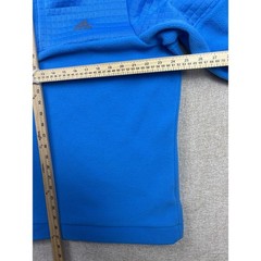 Adidas Mens Blue Quilted Fleece 1/4 Zip Pullover Mock Neck Jacket XL