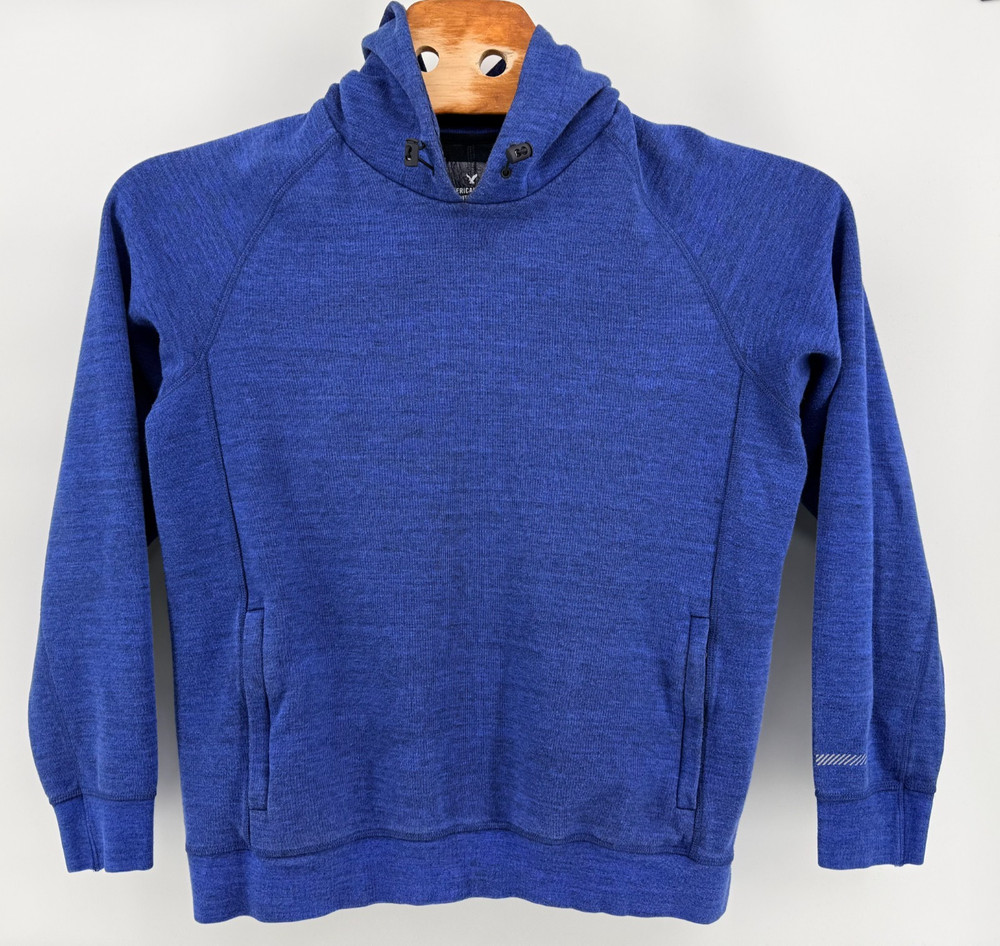 American Eagle Outfitters Active Flex Hoodie Men’s Large Blue Pocket Heavyweight