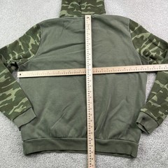 Puma Hoodie Mens Large Green Camo Colorblock Pullover Sweatshirt Military