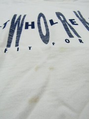 VINTAGE Athletic Works Sweatshirt Mens M? Fit For Life Pockets Drawstring White