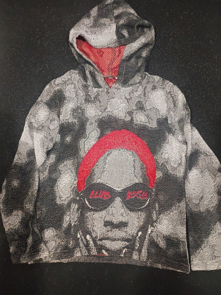 Club Sixty Pullover Black White Hoodie Rodman Large