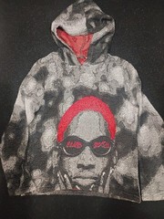 Club Sixty Pullover Black White Hoodie Rodman Large