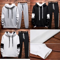 Man’s Tracksuit Sport Suit Hoodie Sweatsuit Sweatshirt Pullover Jacket Pant Set