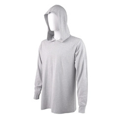 Men’s T Shirt Long Sleeve Hooded Light Weight Fishing Gym Workout Safety Hoodie