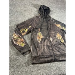 Mossy Oak Break-Up Eclipse Camo Full Zip Hoodie Mens Performance Jacket Black M