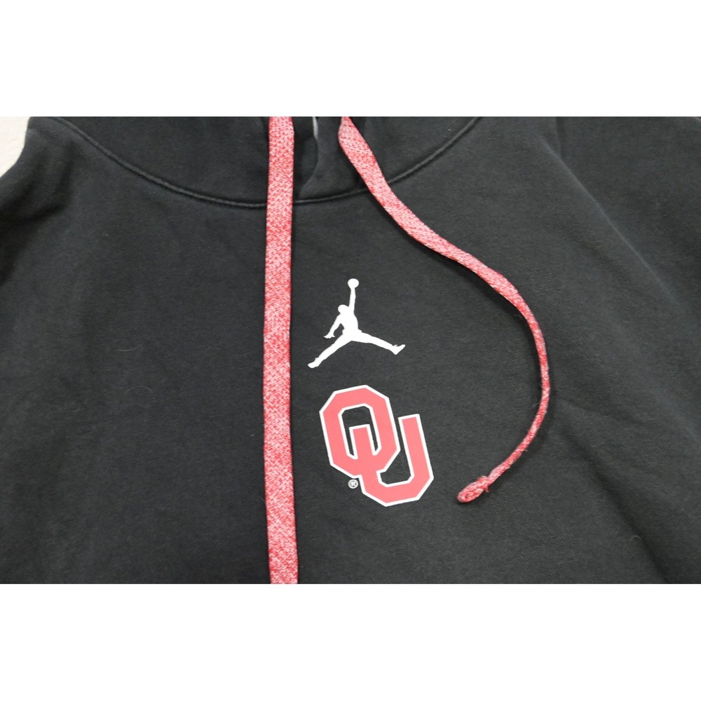 Nike Jordan Hoodie Mens Medium Black Oklahoma Sooners Jumpman Excellent