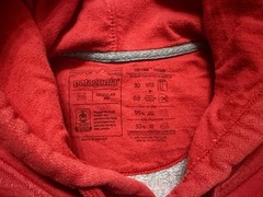Patagonia Uprisal Regular Fit Hoodie Mens Medium Red Graphic Logo Eco Outdoors