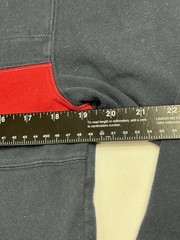Tommy Hilfiger Hoodie Mens MD Navy Blue Red White Colorblock Pullover Sweatshirt