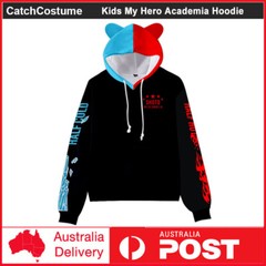 Kids My Hero Academia Todoroki Shoto Hoodie Cat Ear Pullover Hooded Coat Jacket