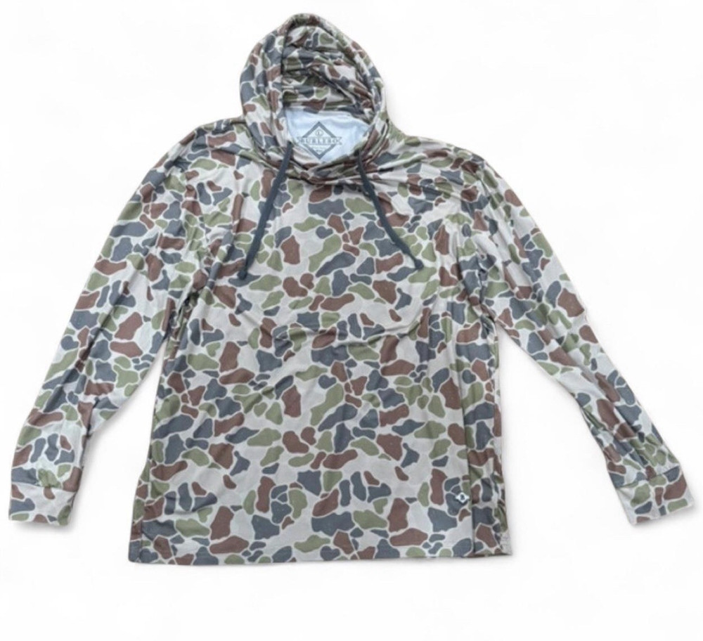 Burlebo Men’s Camouflage Multicolor Pullover Hoodie Long Sleeve L Regular