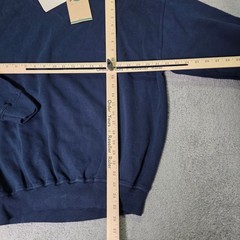 Jantzen Mens L Sweatshirt Navy Blue Vintage 100% Cotton Crewneck V-Stitch 7M970