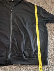 5XL Black Waffle Knit Zip Hoodie Jacket Oversized Unisex Hooded Sweatshirt NWOT