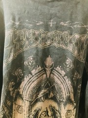 Affliction Denim Killer Distressed Full Zip Up Hoodie Front Back Reaper XL