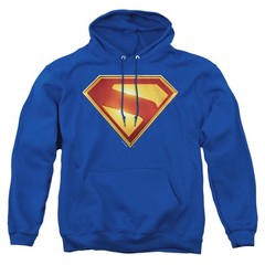 Superman 2025 New Logo Color Adult Pull-Over Hoodie, Royal, S-3XL