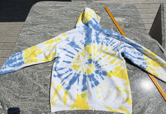 Unbranded 2000s Hip Hop Tie-Dye Hoodie Cotton Medium Yellow Blue