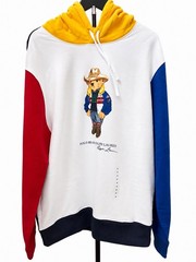 Ralph Lauren Polo Cowboy Bear Color-Blocked Fleece Hoodie XL Men’s NWT