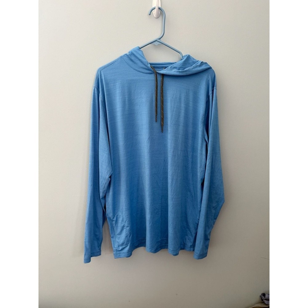 Puma Mens Light Blue Long Sleeve Activewear Hoodie Size Large L