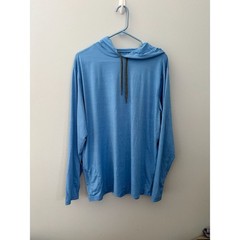 Puma Mens Light Blue Long Sleeve Activewear Hoodie Size Large L