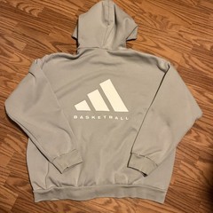 adidas mens medium Essentials Fleece Hoodie Basketball Beige
