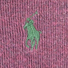 Polo Ralph Lauren Men Sweatshirt L Red Long Sleeve Shawl Collar Logo Pony