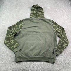 Puma Hoodie Mens Large Green Camo Colorblock Pullover Sweatshirt Military
