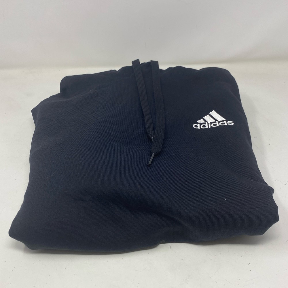 adidas Essentials 3-Stripes Fleece Hoodie Black/White Men’s M