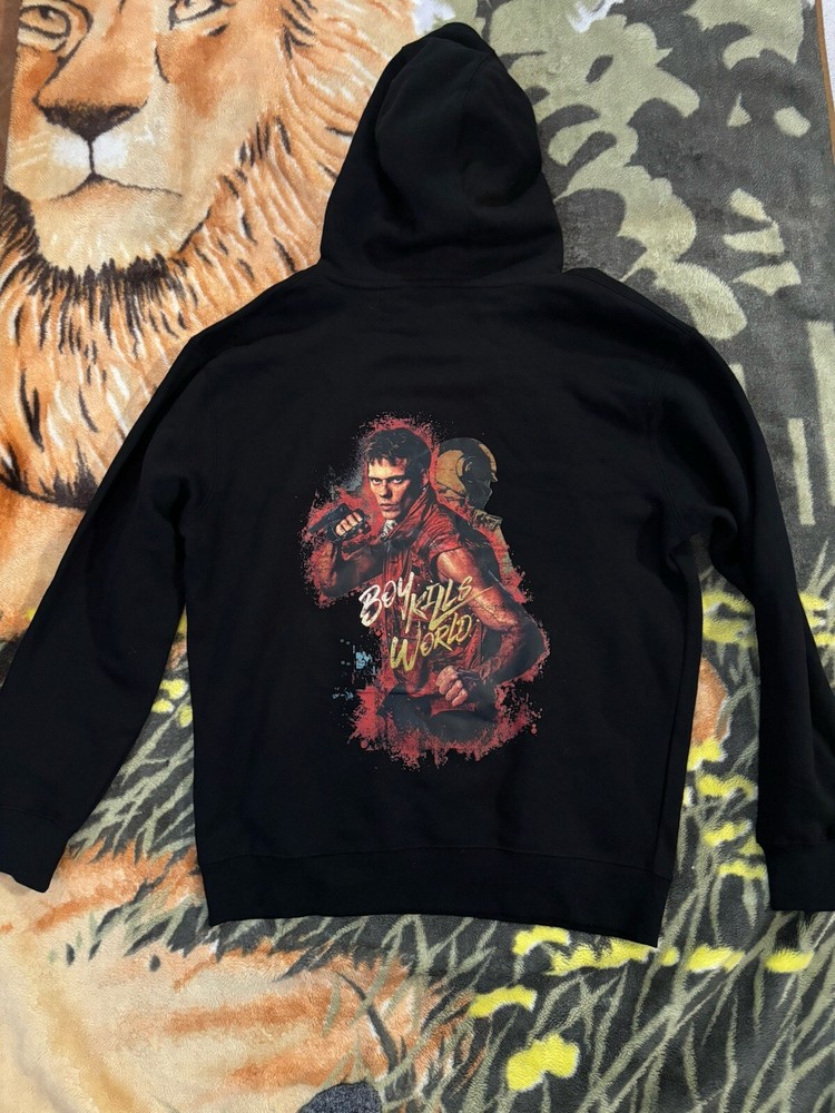 New Boy Kills World Hoodie Sz Large Adult Promo Movie Black NWOT