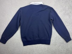 Polo Ralph Lauren Sweatshirt Mens XS Blue Rugby Pullover Kangaroo Pocket Pony