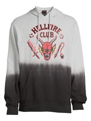 Stranger Things Men’s Adult Hellfire Club Pullover Marbled Hoodie