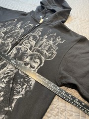 Vintage Y2K Jerzees The Walking Dead Zombies Hoodie Sweatshirt Full Zip BLK LRG